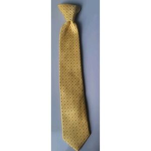 chaps yellow clip‎ on tie blue red dots